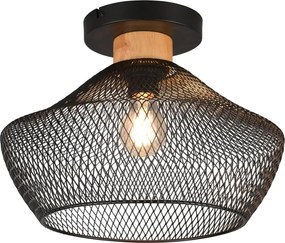 Čierne stropné svietidlo s kovovým tienidlom ø 35 cm Valeria – Trio