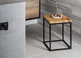 Sapho, SKA Stolička 300x410x300mm (SKA401), čierna mat/dub, SKA190