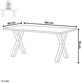 Autronic BONTEC Jedálenský stôl 160x90cm, masív, dub, DS-X160 DUB Farba: Prírodné