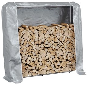 Regál na krbové drevo s pláštenkou 150x25x150 cm 4100709