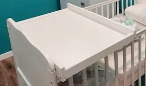 Prebaľovací pult na postieľku, biely ISABEL