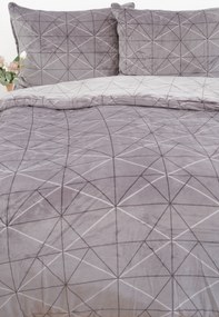 Predĺžené obliečky mikroplyš Exclusive – Sebastian sivý 140 × 220 cm, 70 x 90 cm