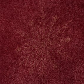 EUROFIRANY VIANOČNÁ FLANELOVÁ DEKA SNOW GOLD 150X200 CM VZOROVANÁ