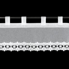 KRÁTKA ZÁCLONA NA PÚTKACH KAJA 150X40 CM BIELA