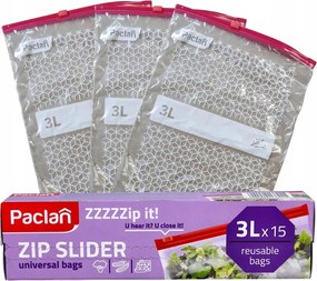 Zipsové vrecká so zipsom 3l 15 ks na zeleninu a ovocie