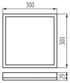 Kanlux 31532 - LED stropné svietidlo AZPO LED/17,5W/230V 30x30 cm IP54 biele