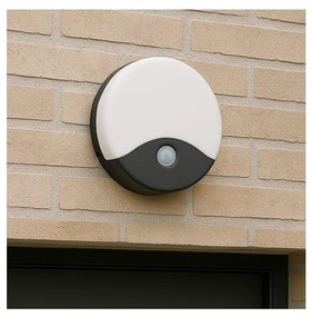 LED vonkajšie nástenné svietidlo s pohybovým senzorom LED/18W/230V IP44 antracit