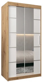 Šatníková skriňa 120 cm Verika 4 120 (dub artisan + biela). Vlastná spoľahlivá doprava až k Vám domov. 1064259