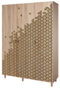 Šatníková skriňa Modella 120 (dub sonoma). Akcia -18%. Vlastná spoľahlivá doprava až k Vám domov. 1088279