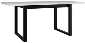 Jedálenský stôl Elarno 92 x 160/240 III L, Morenie: dub artisan L, Farby nožičiek: čierne kovové