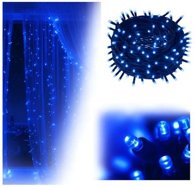 Vianočné svetielka vnútorné modré 100 LED