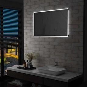 Kúpeľňové LED nástenné zrkadlo s dotykovým snímačom 100x60 cm