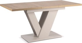Rozkladací stôl CLARK 120-160 cm, dub Artisan/kašmír