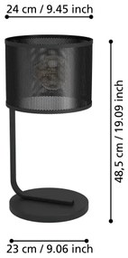 Eglo 43797 - Stolná lampa MANBY 1xE27/40W/230V