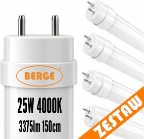 4x LED žiarivka 150cm T8 25W 3375lm 4000K - nieutrálná biela