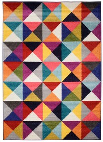 Kusový koberec Trojuholníky viacfarebný 120x170cm