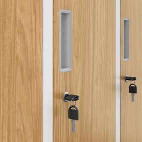 BHP šatní skrinka biela/zlatý dub: Eco Design 10-dverová BARTEK