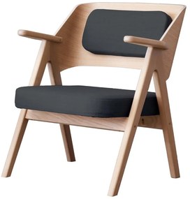 Tmavosivé dubové kreslo Findahl by Hammel