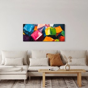 Obraz - Farebné kocky (120x50 cm)