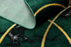 Koberec EMERALD exkluzívny 1016 glamour, styl art deco, marmur fľaškovo zelený / zlatý