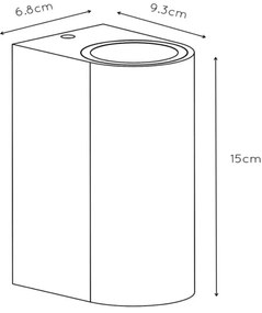 Lucide 27863/02/97 - Vonkajšie nástenné svietidlo BOOGY 2xGU10/5W/230V IP44