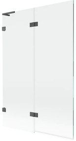 Mexen Lunar L, 2-krídlová vaňová zástena ľavá 120 x 150 cm, číre sklo, grafitová, 897L-120-100-66-00-L