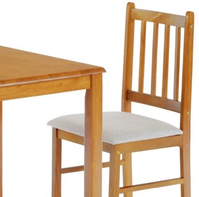 Jedálenský set z masívneho dreva s 2 stoličkami,69 x 69 x 75 cm, dub Iandhaus