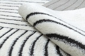 Dywany Łuszczów, Kusový koberec Mode 8587 geometric cream/black, 160x220, béžová, chodba / predsieň