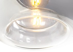 Inteligentné závesné svietidlo čierne s dymovým sklom vrátane 3 Wifi P45 - Busa