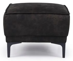 Antracitový taburet z imitácie kože Copenhagen – Scandic