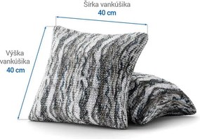 Bielastické poťahy OCEANO NOVÉ šedo-modré obliečky na vankúšiky 2 ks ( 40 x 40 cm)