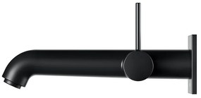 KEUCO IXMO Soft 1-otvorová páková umývadlová batéria pod omietku, hranatá rozeta, výtok 225 mm, čierna matná, 59516371202