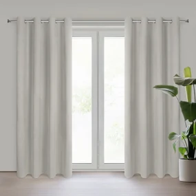 ZATEMŇOVACÍ ZÁVES (100%) NA KRÚŽKOCH NITA 140X250 CM TMAVOBÉŽOVÁ