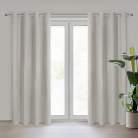ZATEMŇOVACÍ ZÁVES (100%) NA KRÚŽKOCH NITA 140X250 CM TMAVOBÉŽOVÁ