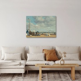 Obraz - Eugène Boudin, Beach  at Trouville, reprodukcia (70x50 cm)