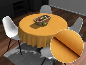 Biante Dekoračný okrúhly obrus BKW-211 Horčicový žíhaný Ø 100 cm