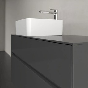 VILLEROY &amp; BOCH Collaro závesná skrinka pod umývadlo na dosku (umývadlo vľavo), 2 zásuvky, 1000 x 500 x 548 mm, Glossy Grey, C03900FP