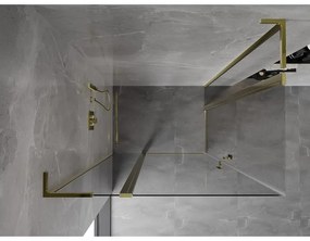 Mexen, Mexen Mist L Duo sklápací sprchový kút 105 x 95 cm, transparentný, zlatý - 8A4L-105-095-50-00