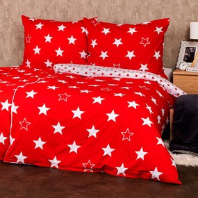 4Home Bavlnené obliečky Stars red