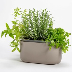 Plastia Samozavlažovací kvetináč Tolita hnedá, 31 x 16 cm