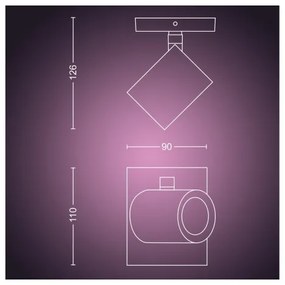 Philips - RGBW LED Stmievateľné bodové svietidlo Hue ARGENTA 1xGU10/4,2W/230V