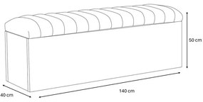 Lavica v zelenej a prírodnej farbe Oceane – Bobochic Paris