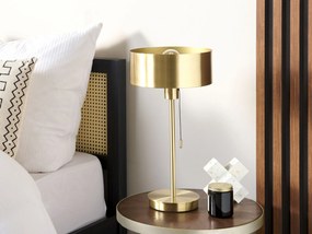 Kovová stolná lampa s USB portom zlatá ARIPO Beliani