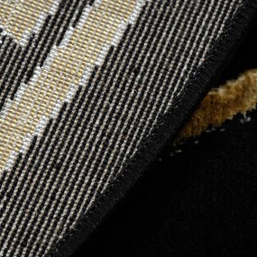 Dywany Łuszczów, Kusový koberec Allure 1968 black/gold kruh, 200x200 (priemer) kruh, čierna, kancelária