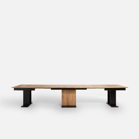 Jedálenský rozkladací stôl Venetto 160/410 cm dub Craft zlatý/čierny