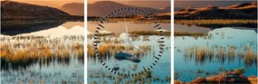 Obraz - Lac Guichard (s hodinami) (90x30 cm)
