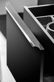 Závěsná skříňka SantaFe II s deskou a umyvadlem 60 cm černá