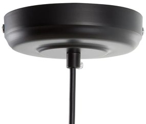 Čierna závesná lampa s 3 žiarovkami BOGNA Beliani