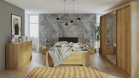 Spálňa Kler IX, Farby: biela / biely + ekokoža soft 011 pik