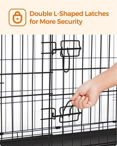 Klietka pre psov, XL prepravný box, skladací, 2 dvierka, čierna